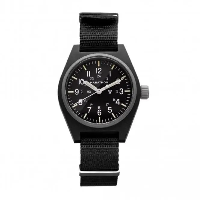 34mm schwarze mechanische Universal-Nylon-Armbanduhr nach DEFSTAN-Standard