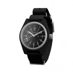 34mm schwarze mechanische Universal-Nylon-Armbanduhr nach DEFSTAN-Standard
