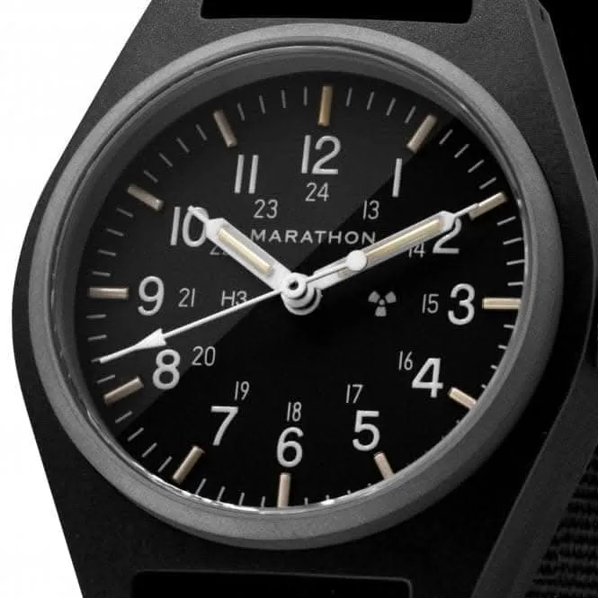 34mm schwarze mechanische Universal-Nylon-Armbanduhr nach DEFSTAN-Standard