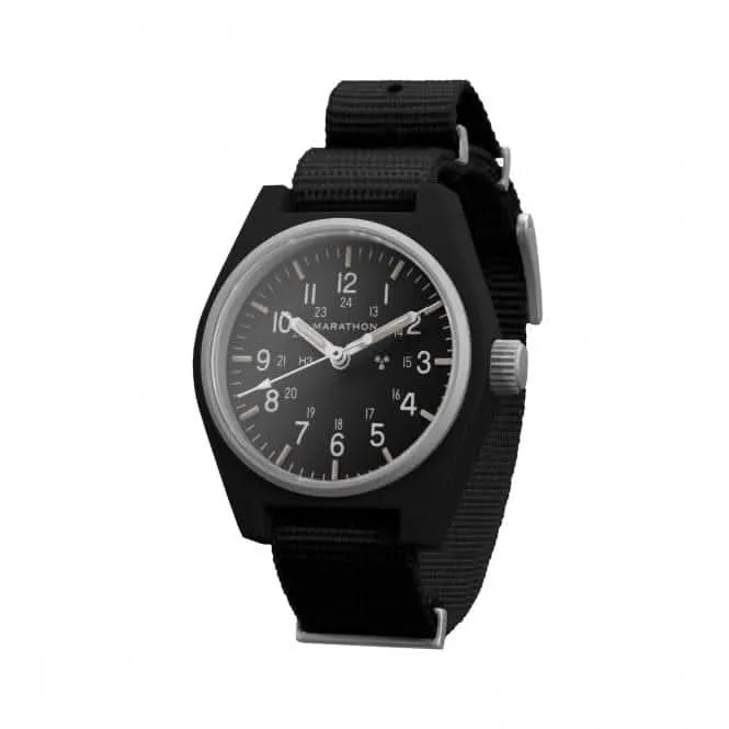 34mm schwarze mechanische Universal-Nylon-Armbanduhr nach DEFSTAN-Standard