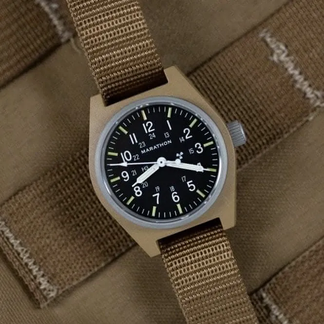 34mm Wüstentan Universal Mechanische (GPM) Ballistische Nylon-Armbanduhr