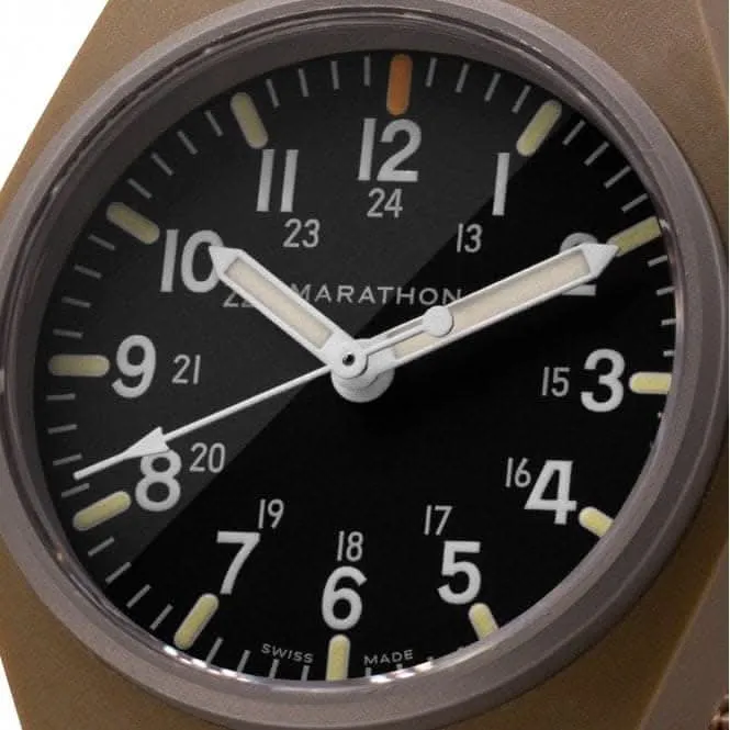 34mm Wüstentan Universal-Quarz MaraGlo (GPQ) Ballistisches Nylon-Armbanduhr