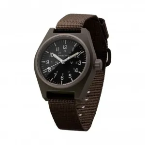 34mm Salbeigrüne Universelle Mechanische (GPM) Ballistische Nylon-Armbanduhr