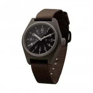 34mm Salbeigrüne Universal-Quarz (GPQ) Uhr aus ballistischem Nylon