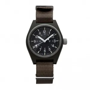 34mm Salbeigrüne Universal-Quarz (GPQ) Nylon DEFSTAN Armbanduhr