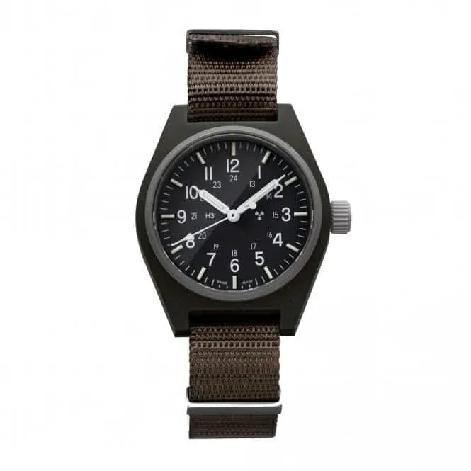 34mm Salbeigrüne Universal-Quarz (GPQ) Nylon DEFSTAN Armbanduhr