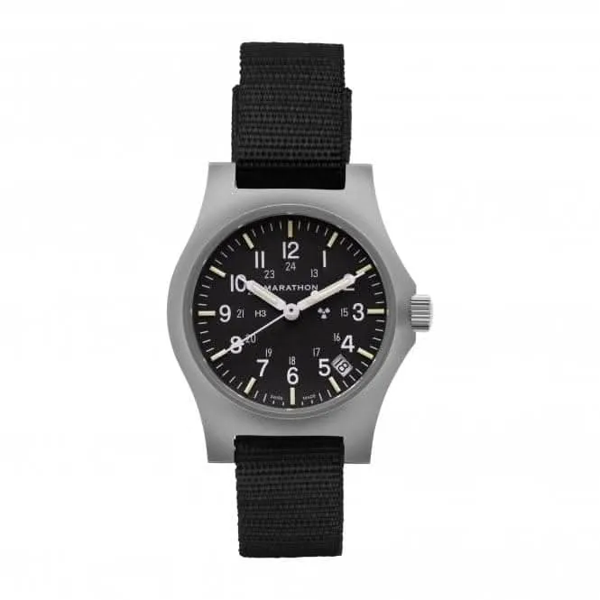 36 mm Offiziers-Quarzuhr mit Datum (GPQ-D) Ballistische Nylon-Armbanduhr