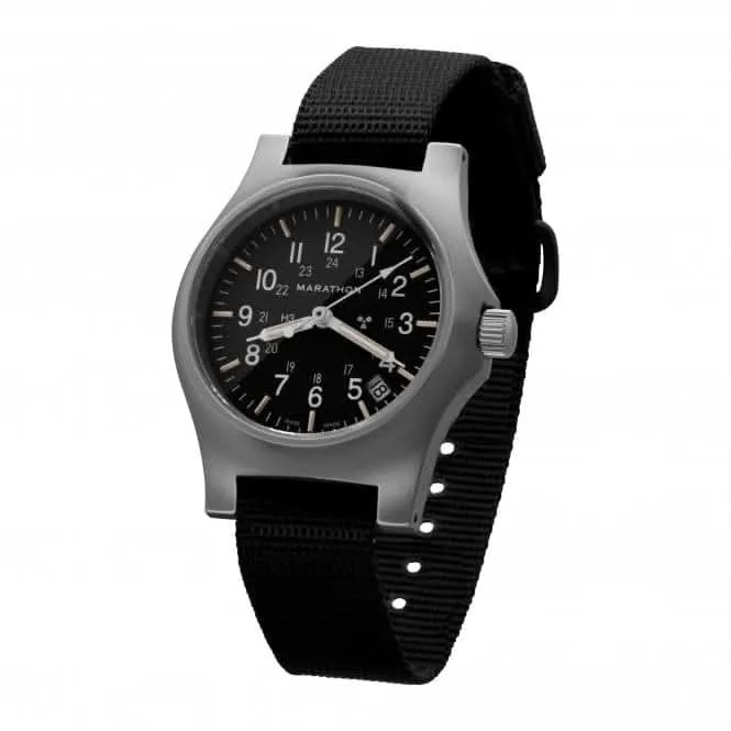 36 mm Offiziers-Quarzuhr mit Datum (GPQ-D) Ballistische Nylon-Armbanduhr