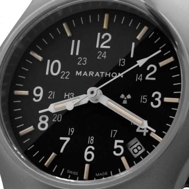 36 mm Offiziers-Quarzuhr mit Datum (GPQ-D) Ballistische Nylon-Armbanduhr