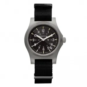 36mm Offiziers-Quarzuhr mit Datum (GPQ-D) Nylon DEFSTAN Armbanduhr