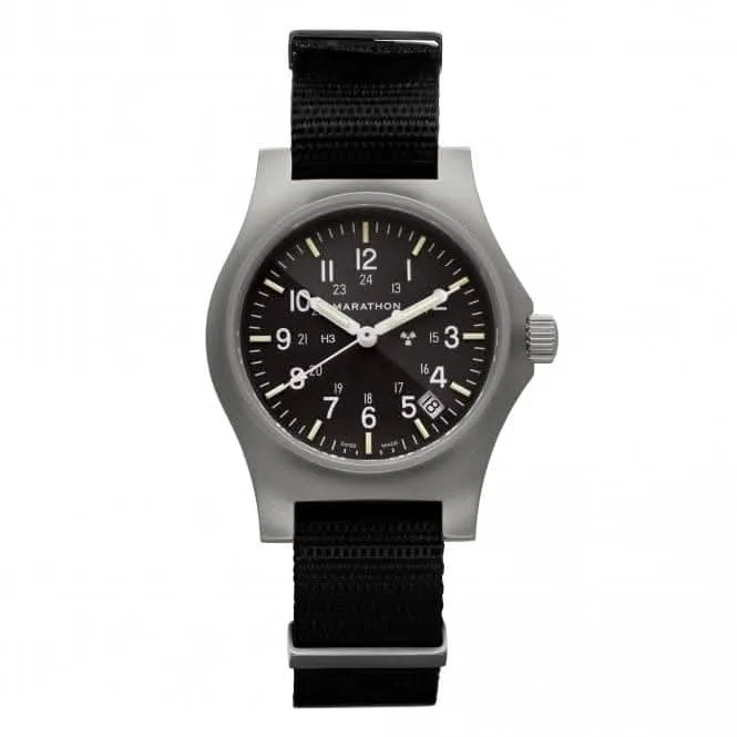 36mm Offiziers-Quarzuhr mit Datum (GPQ-D) Nylon DEFSTAN Armbanduhr