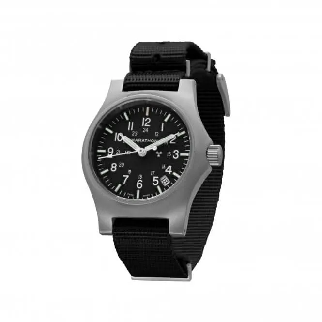 36mm Offiziers-Quarzuhr mit Datum (GPQ-D) Nylon DEFSTAN Armbanduhr
