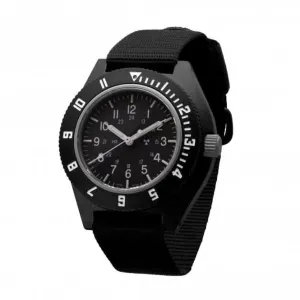 41 mm schwarze Pilot's Navigator Ballistisches Nylon Armbanduhr