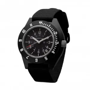 41 mm schwarze Pilot's Navigator Datum Ballistisches Nylon Armbanduhr