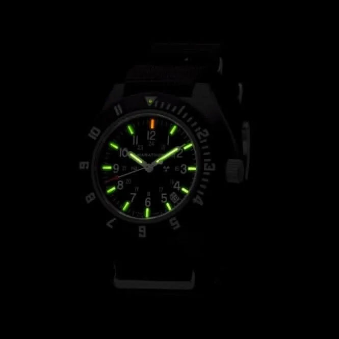 41 mm schwarze Pilot's Navigator Datum Ballistisches Nylon Armbanduhr