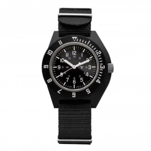 41mm schwarze Pilot's Navigator Nylon DEFSTAN Uhr