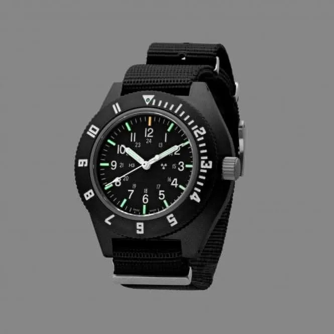 41mm schwarze Pilot's Navigator Nylon DEFSTAN Uhr