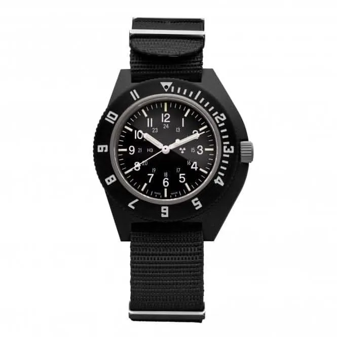 41mm schwarze Pilot's Navigator Nylon DEFSTAN Uhr