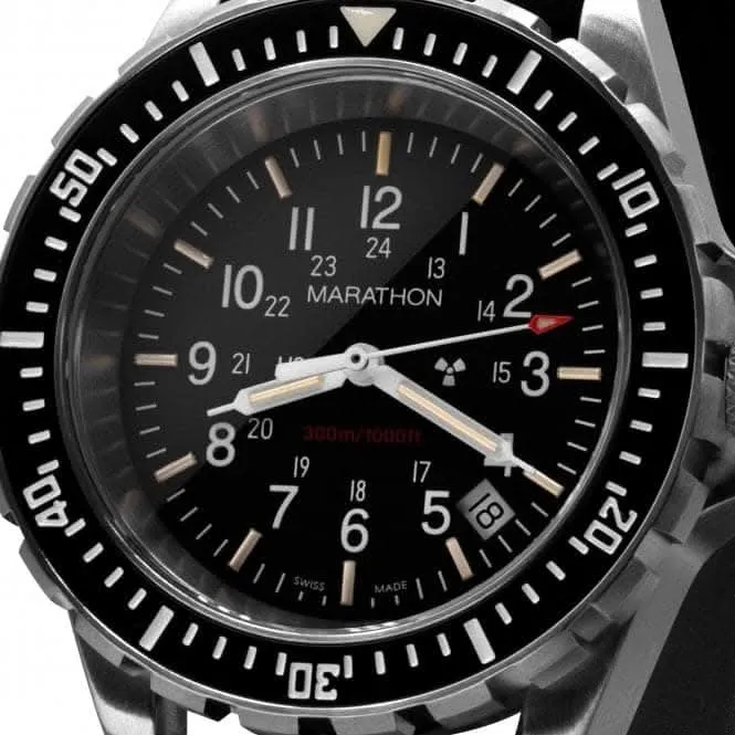 41 mm große Taucher-Quarz (TSAR) Edelstahl-Armbanduhr