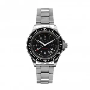 41 mm große Taucher-Quarz (TSAR) Edelstahl-Armbanduhr