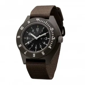 41 mm Pilotennavigator-Uhr in Salbeigrün aus ballistischem Nylon