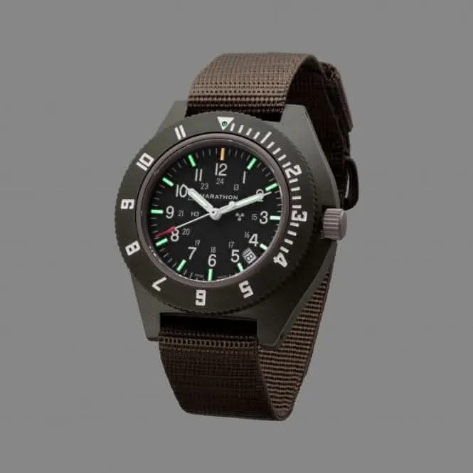 41 mm Pilotennavigator mit Datumsanzeige in salbeigrün aus ballistischem Nylon