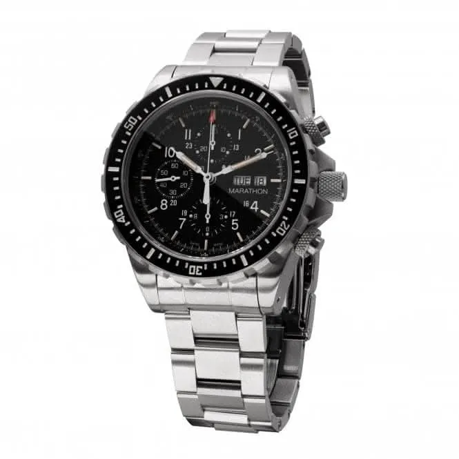 46mm Jumbo Taucher-Pilot Chronograph Automatik (CSAR) Edelstahl-Armbanduhr