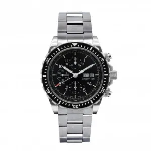 46mm Jumbo Taucher-Pilot Chronograph Automatik (CSAR) Edelstahl-Armbanduhr