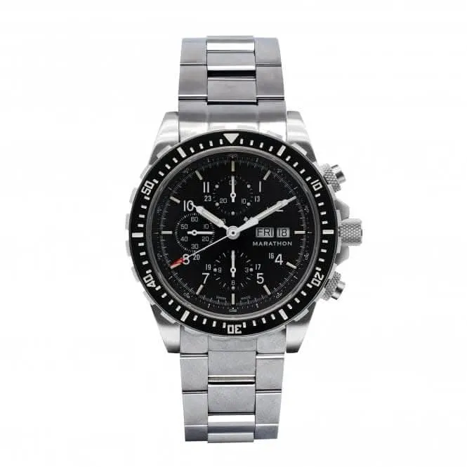 46mm Jumbo Taucher-Pilot Chronograph Automatik (CSAR) Edelstahl-Armbanduhr