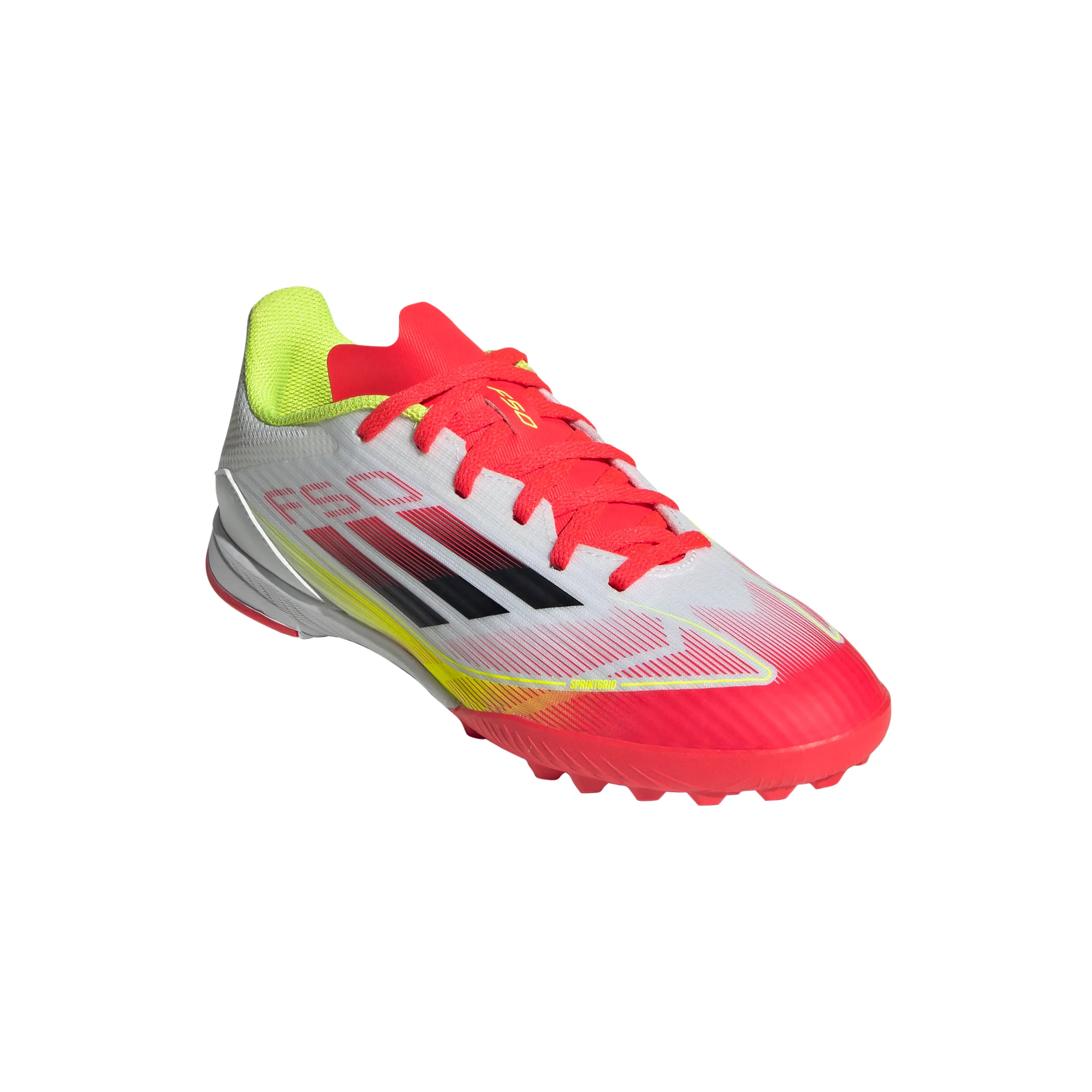 adidas F50 League TF Turf Junior - Fußballschuh weiß/Kernschwarz/Sonnengelb