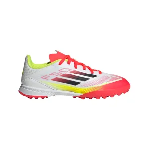 adidas F50 League TF Turf Junior - Fußballschuh weiß/Kernschwarz/Sonnengelb