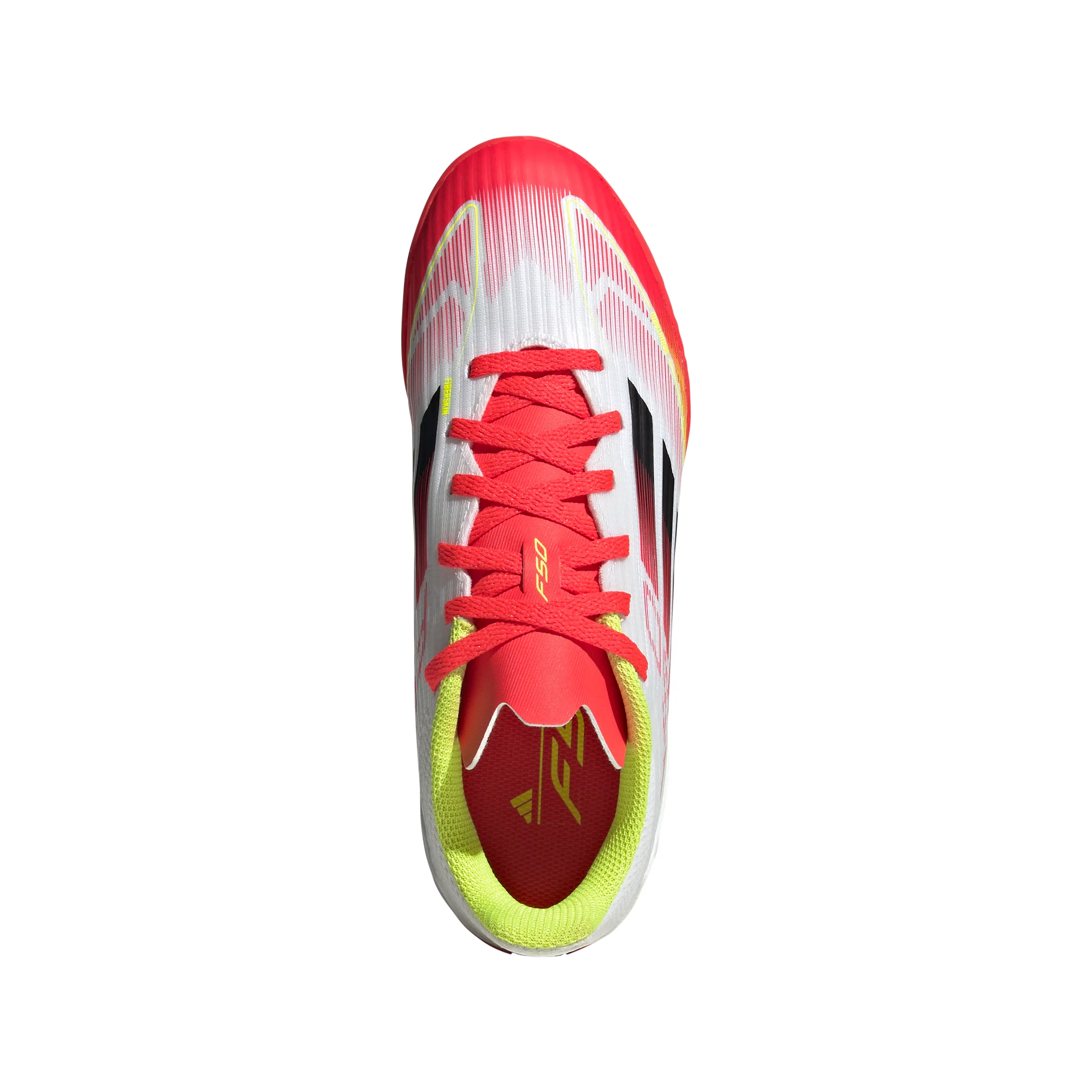 adidas F50 League TF Turf Junior - Fußballschuh weiß/Kernschwarz/Sonnengelb