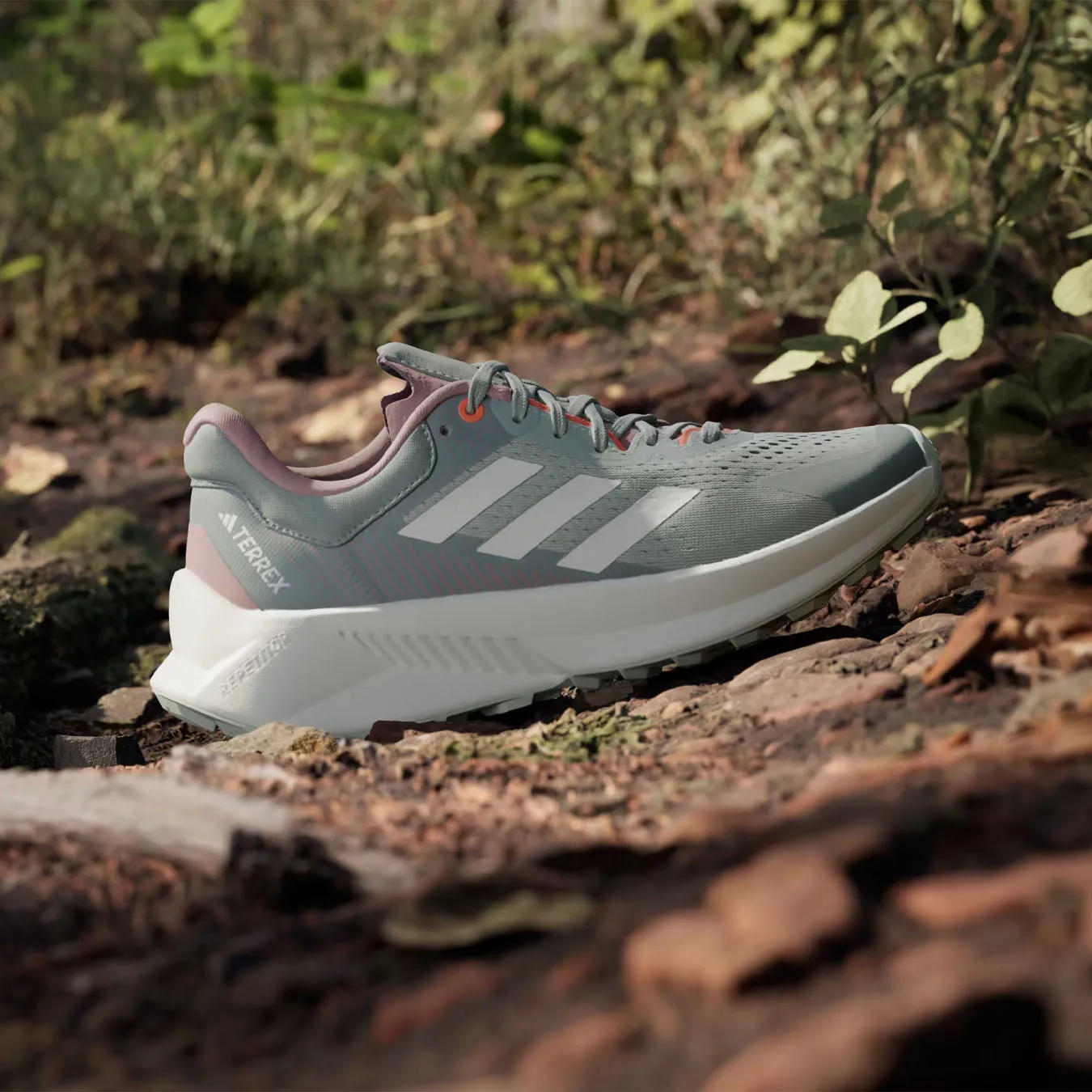 Adidas Terrex Damen Soulstride Flow Trail Running Schuh Leinen Grün / Off White / Silber Grün
