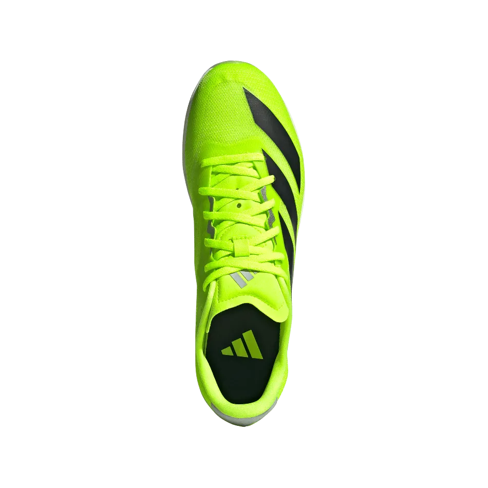 Adidas Unisex Distancestar Laufschuhe in Klar Zitrone/Kern Schwarz/Halo Silber SS25