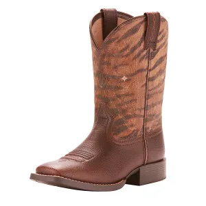 Ariat Kids Quickdraw Western-Stiefel Geprägte Kiefernzapfen/Vintage Ariat Schuhe