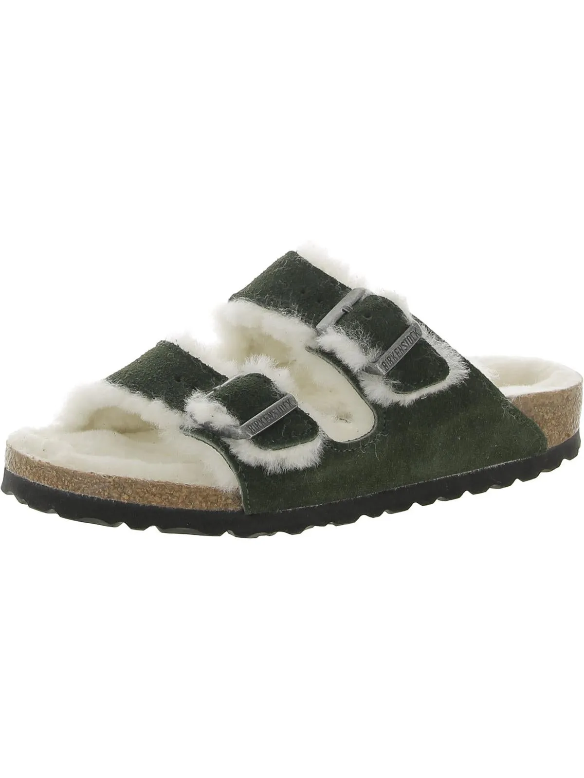 Arizona Damen-Suede-Shearling-Sandalen mit großem Verschluss