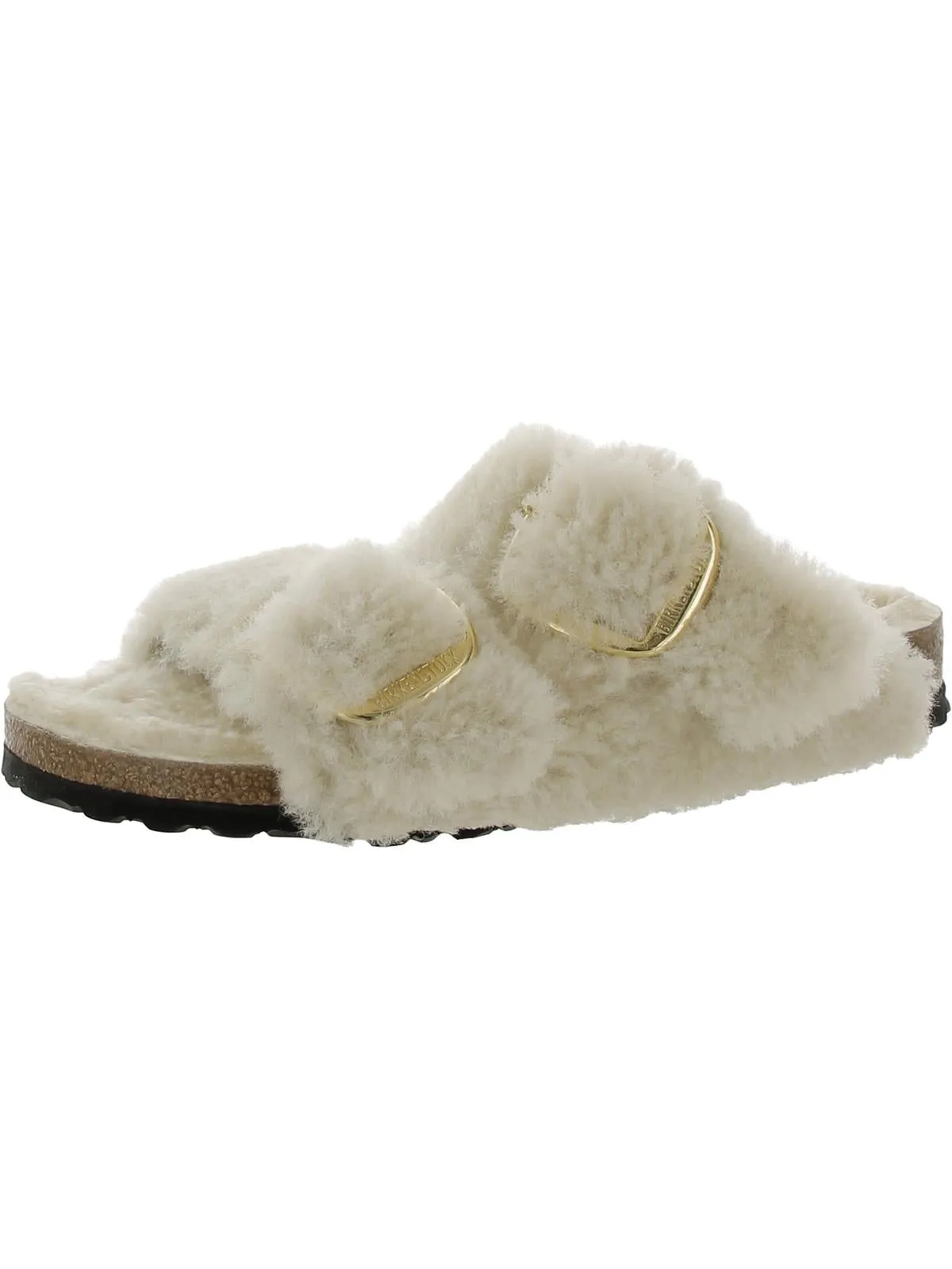 Arizona Damen-Suede-Shearling-Sandalen mit großem Verschluss