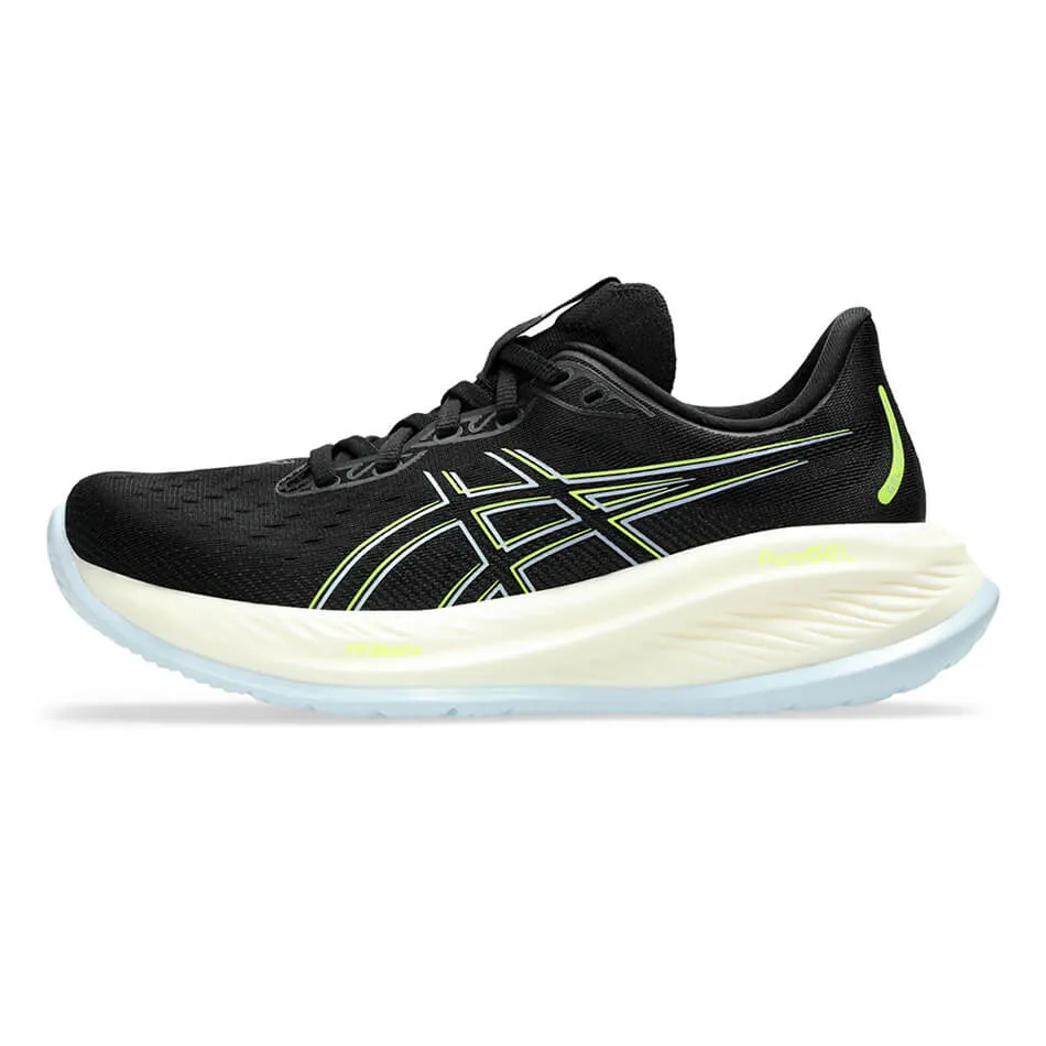 ASICS GEL-CUMULUS 26 Herren-Laufschuhe in Schwarz/Sicherheitsgelb AW24