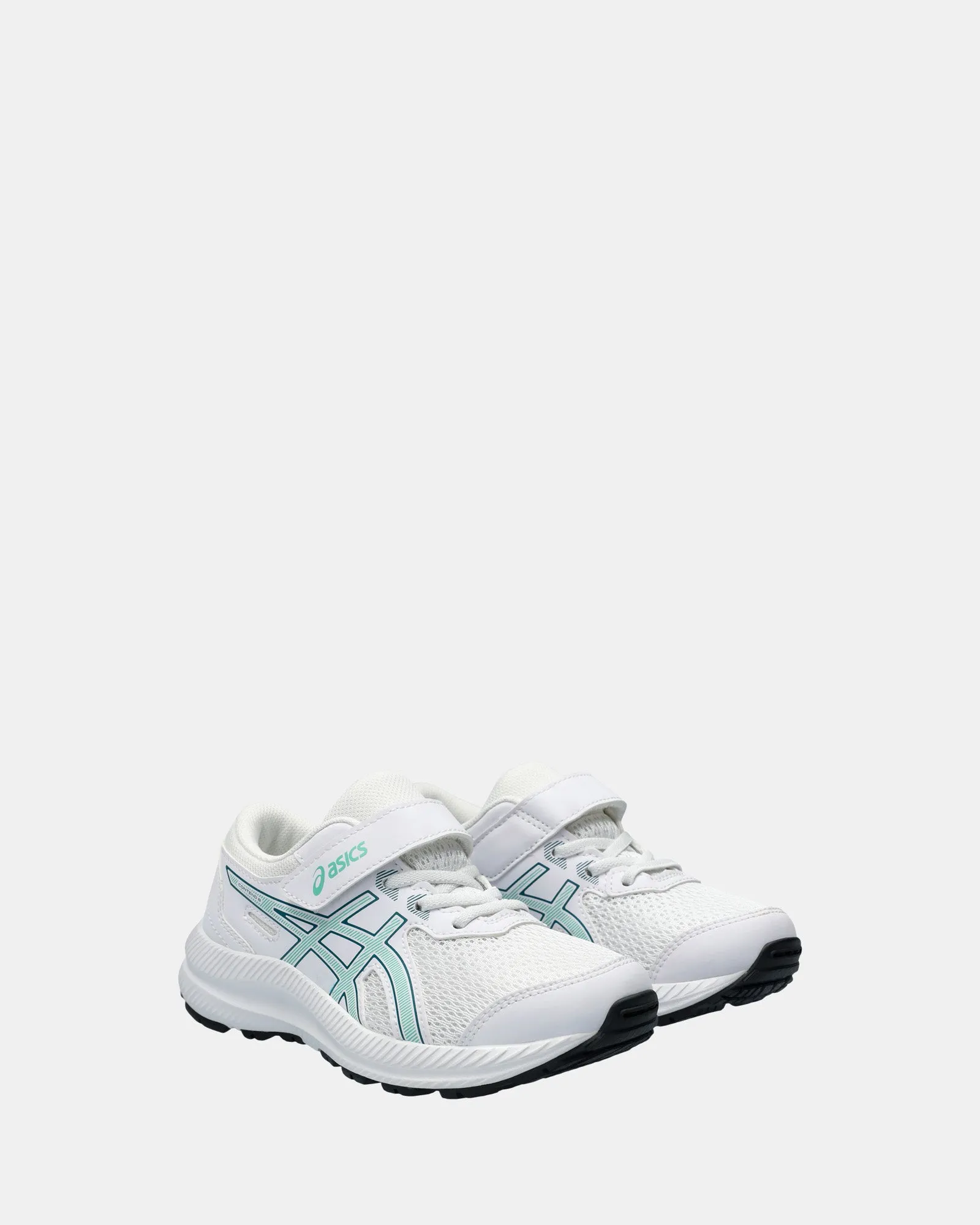 Asics Kinder-Schuhe Contend 8 Vorschule Weiß/Aurora Grün