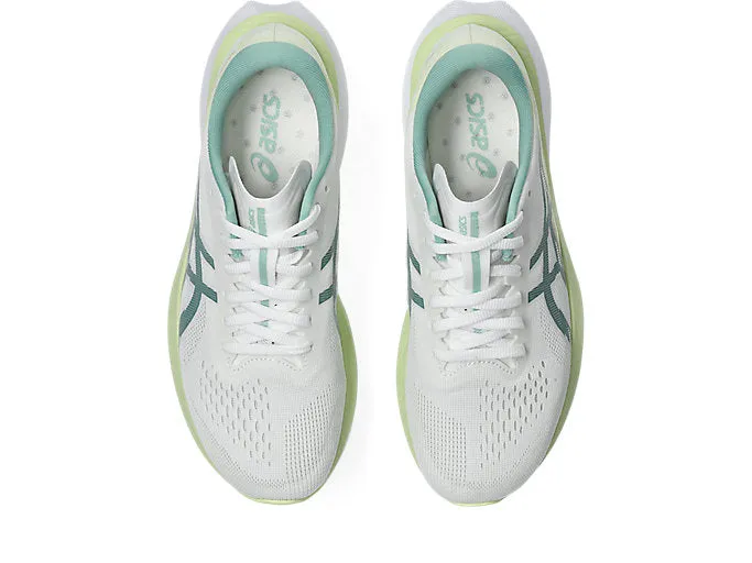 Asics Magic Speed 4 (B Weite) - Weiß/Keramikgrün (Damen) Asics Schuhe