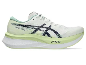 Asics Magic Speed 4 (D-Weite) - Weiß/Blau Expanse (Herren) Asics Schuhe