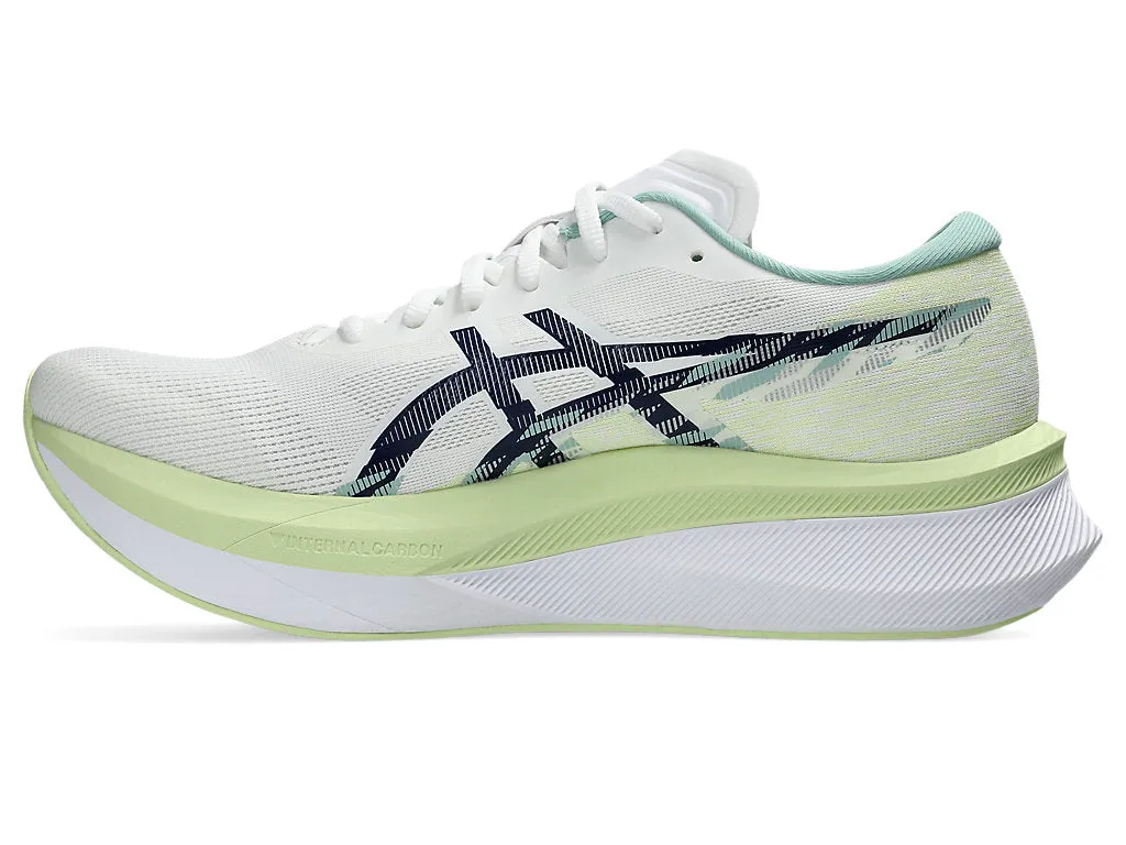 Asics Magic Speed 4 (D-Weite) - Weiß/Blau Expanse (Herren) Asics Schuhe