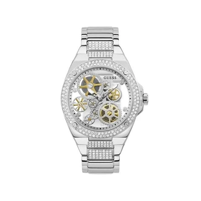 Big Reveal Herrentrend Uhr aus silberfarbenem Edelstahl GW0323G1