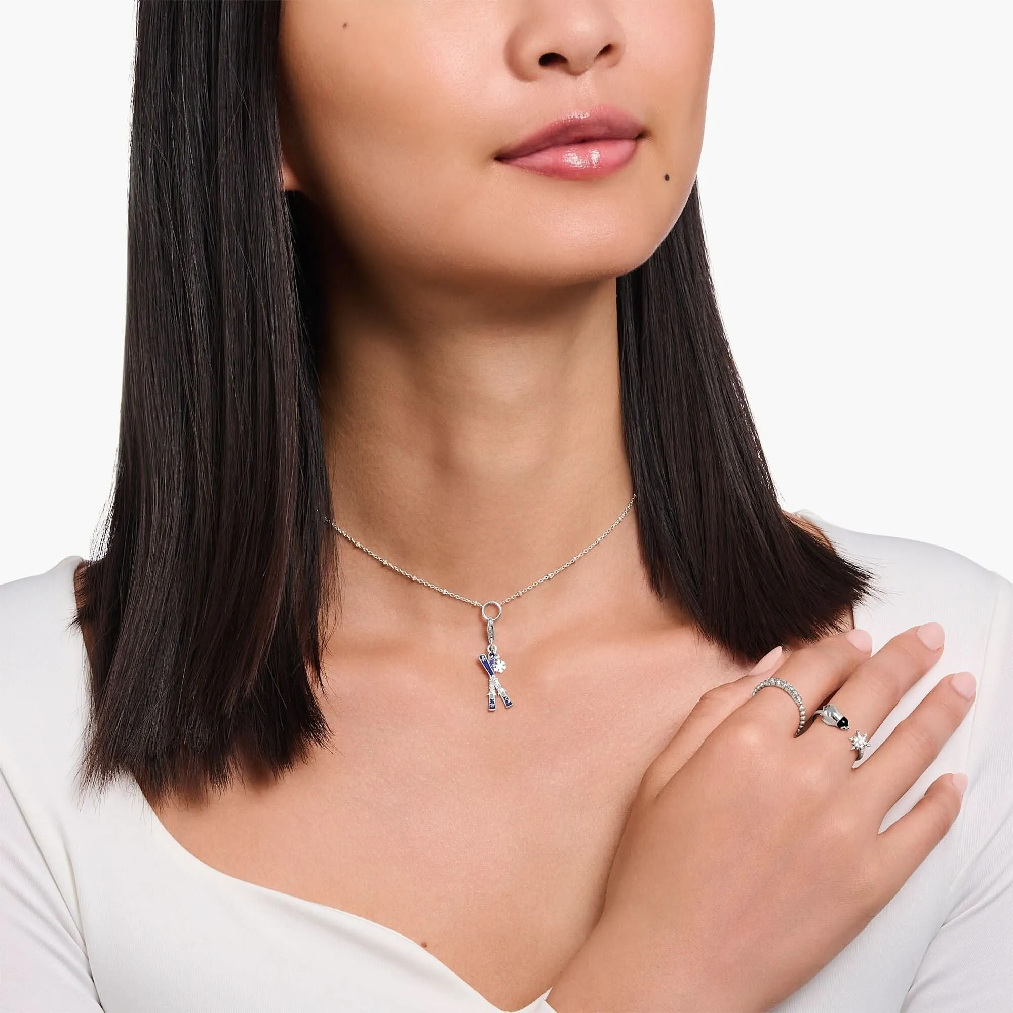 Blauer Ski-Anhänger 2059-041-32 Thomas Sabo Sammel-Anhänger