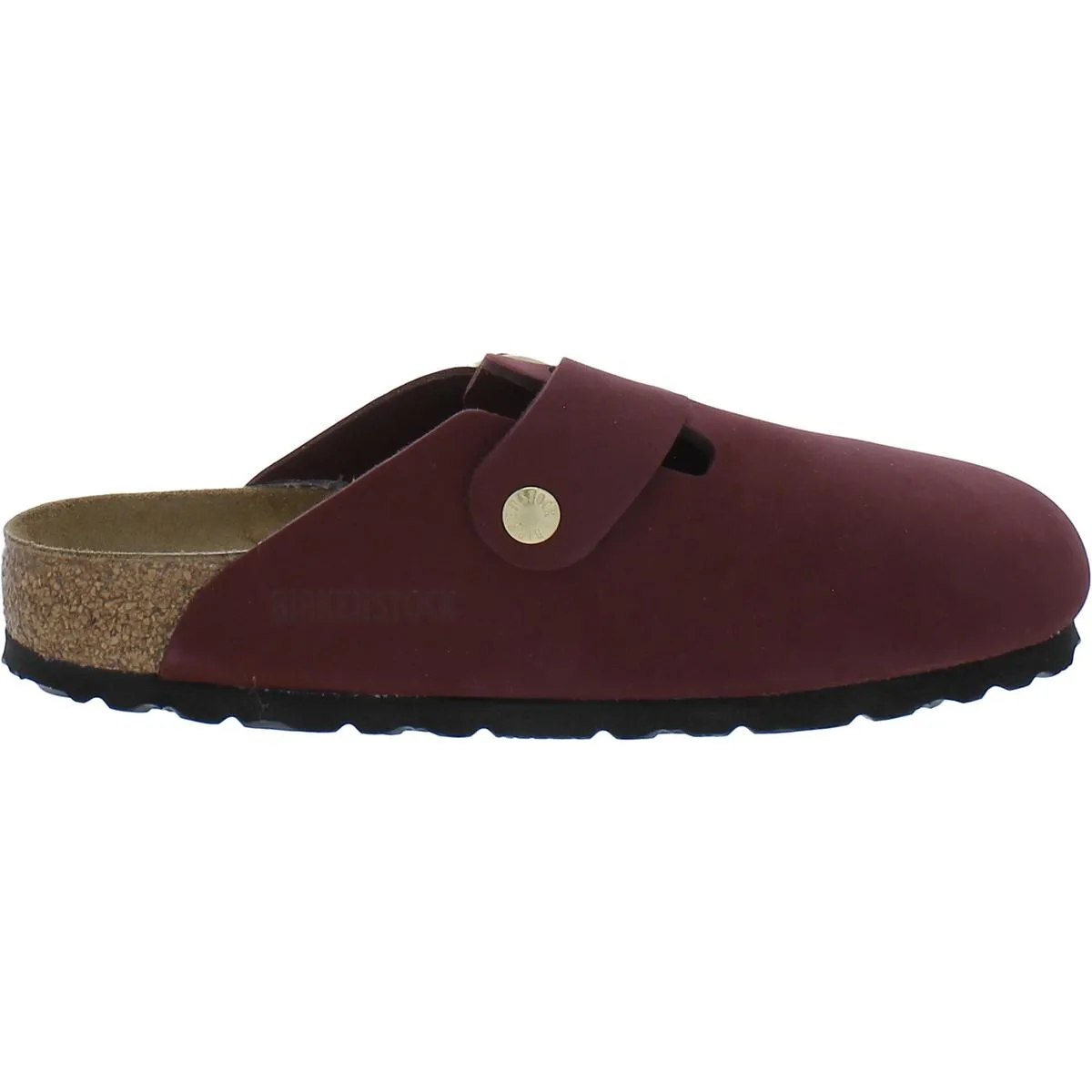 Boston Damen Leder Kork Mule Sandalen mit großem Verschluss