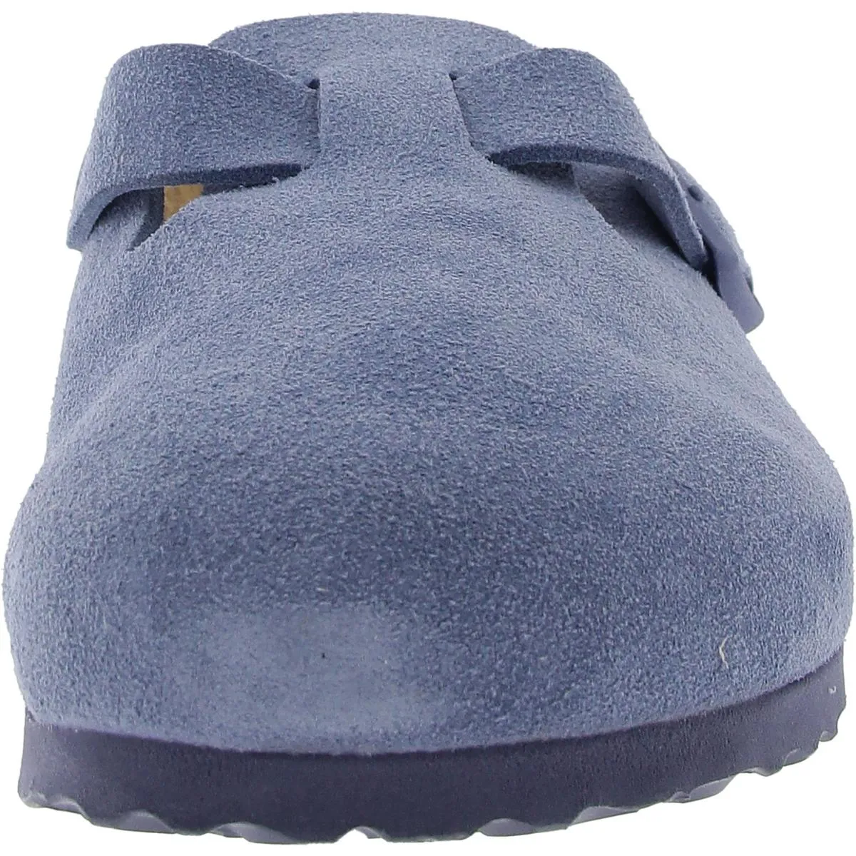 Boston Damen Leder Kork Mule Sandalen mit großem Verschluss