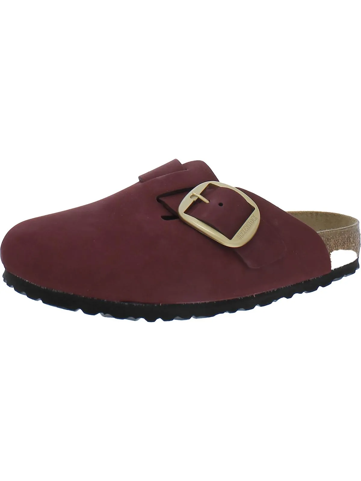 Boston Damen Leder Kork Mule Sandalen mit großem Verschluss