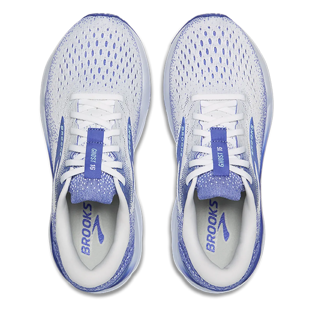 Brooks Ghost 16 - Weiß - Amparo Blau - Napfschnecke
