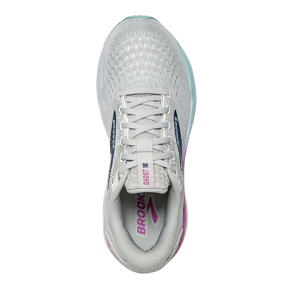 Brooks Ghost 16 - Weiß - Grau - Estate Blau