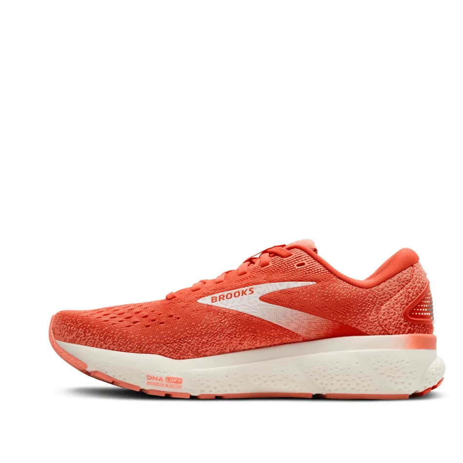 Brooks Women's Ghost 16 Laufschuhe in Koralle/Wüstenblume/Kokosnuss SS25